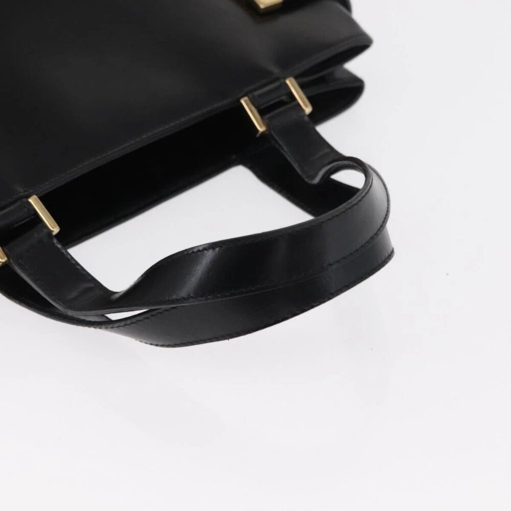GUCCI Hand Bag Leather Black Gold 000 2046 0562 Auth 155731 - Picture 8 of 16